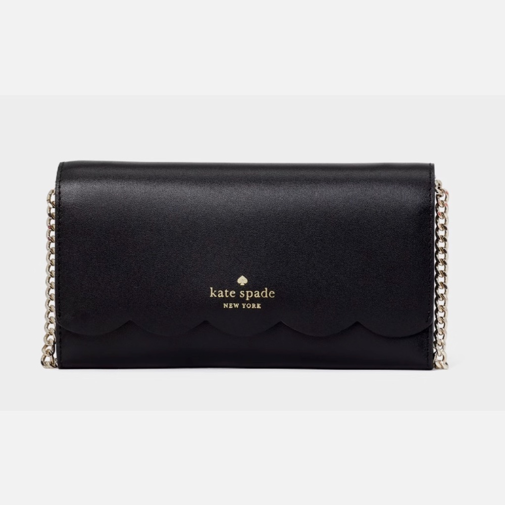 Kate Spade Gemma Wallet on a Chain in Black